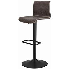 New Pacific Direct Jayden 31.5" PU Leather Bar Stool In Coffee/Brown (Set Of 2), Bar Stools