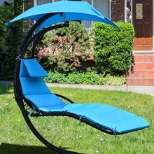 Gymax Patio Hammock Swing Chair Hanging Chaise W/ Cushion Pillow