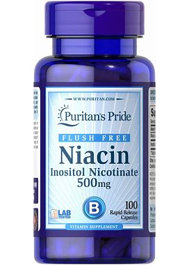 Puritan's Pride Flush Free Niacin 500 Mg | 100 Capsules