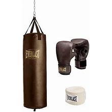 Boxing Everlast 100 Lb Vintage Heavy Duty Bag Kit Mma Training