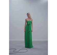 MANGO Pleated Dress With Bow Neckline Green