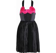 Lanvin Black And Hot Pink Sleeveless Mini Dress With Pleated Skirt, 2007