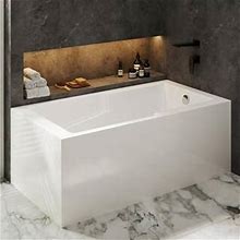 Swiss Madison Claire 60 in. Acrylic Right-Hand Drain Rectangular Alcove Bathtub In Glossy White SM-AB571 ,