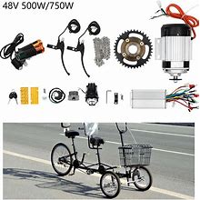 500W Electric 3-Wheels Bike Brushless Gear Motor Trike Adults Tricycle Full Kit