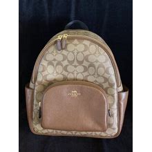 Small Coach Backpack - Brown Leather - Brand