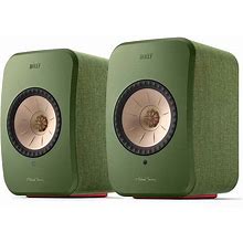 KEF LSX II Olive Green - Wireless Hifi Bookshelf Speakers W/ Airplay 2, Bluetooth, & Roon Ready - LSXIIOG