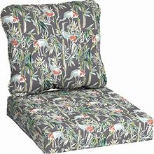 Hampton Bay 2-Piece Gray Crane Deep Seating Outdoor Lounge Chair Cushion 24"X22