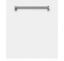 24 in. Top Control 6-Cycle Compact Dishwasher With 2 Racks In White Matte And Traditional Handle