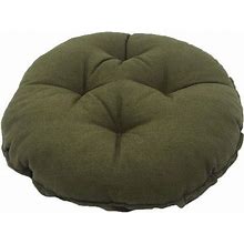 Tflower Bar Stool Cushion Round Memory Foam Bar Stool Covers Round Cushion With Non-Slip Backing And Elastic Band (Army Green, 14In/35Cm)