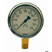 Dixon GLBR1000 Gauge, 0 To 1000 Psi, 1/4 in Connection, 2-1/2 in Dial,