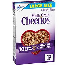 Multi Grain Cheerios Heart Healthy Cereal, Gluten Free Multigrain Cereal With Whole Grain Oats, 12 Oz