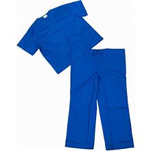 Allstar Uniforms Scub Set Men's Size XLG Blue V-Neck Shirt & Pants Matching New