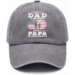 DAD PAPA Unisex Washed Hat Unconstructed Soft Funny Graphic Print Text Letters Men Women Adjustable Baseball Cap Fashion Casual Sun Hat