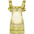 ZIMMERMANN - Matchmaker Frilled Mini Dress - Women - Cotton/Linen/Flax - 4 - Yellow