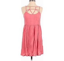 Altar'd State Casual Dress - A-Line Scoop Neck Sleeveless: Pink Print Dresses - Women's Size Small