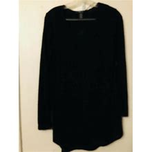 Style & Co Women's Ribbed Knit Sweater Dress/Long Top Black Size Small