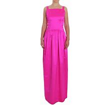 Dolce & Gabbana Dress Pink Silk Long Sheath Ball Gown It40 / Us6 /S