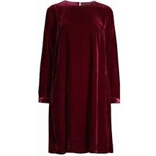 Eileen Fisher Women's Long-Sleeve Velvet Dress - Rose - Size XL