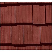 Cedar Impressions Double 7in. Staggered Perfection Shingle Siding (1/2 Square) Autumn Red