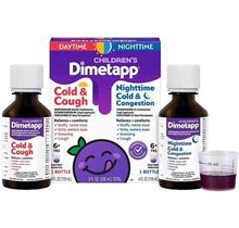 Children's Dimetapp Day/Night Cold, Cough & Congestion Relief Liquid - Dextromethorphan - Grape Flavor - 4 Fl Oz/2Pk