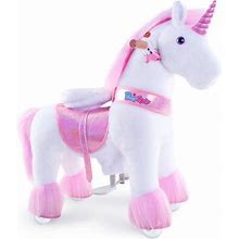 Ponycycle Ride On Unicorn Riding Horse Toy For Girls Age 3-5 Pink