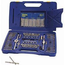 IRWIN 26377 Tap And Die Set,117 Pc,High Carbon Steel