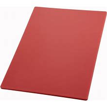 Winco CBRD-1218 Red Plastic Cutting Board 12" X 18" X 1/2"