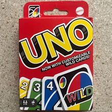 Mattel UNO Card Game 50th Year W/ Customizable Wild Cards New