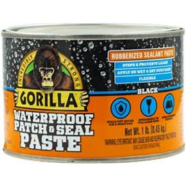 Gorilla Waterproof Patch And Seal Paste Black 1 Pound Industrial Sealant Can