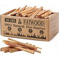 10 LBS Fatwood Fire Starter, 100% Natural Pine Firewood Sticks, Easy & Safe Wood Stick For Fireplaces, Fire Pit, Campfire Stove, Grill