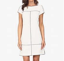 Adrianna Papell Dresses | New! Adrianna Papell Slim Stitch Sheath Dress | Color: Cream/White | Size: 6