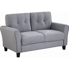 Living Room Loveseat Linen Upholstered Couch Furniture For Home Or Office