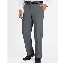 Blair Men's John Blair Signature Relaxed-Fit Plain-Front Dress Pants - Grey - 30