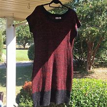 Cato Dresses | Cato Sweater Dress Xl | Color: Black/Red | Size: Xl