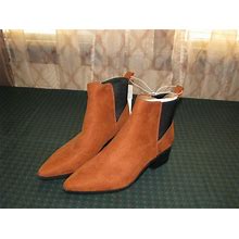 A Day- Womens Memory Foam Ankle Boots ( Size 9 ) Cognac / Gwen
