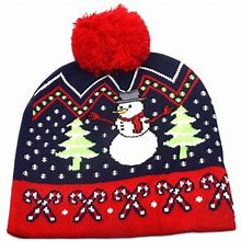 Manxivoo Winter Hat Christmas Winter Hats For Men Women Soft Warm Knit Hat Ski Stocking Cuffed Cap Santa Hat G1 m