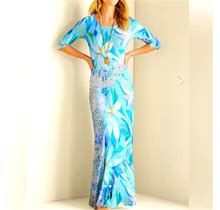 Soft Surroundings Dresses | New! Soft Surroundings Stella Maxi Dress- Painterly Blue Nwt | Color: Blue/White | Size: M