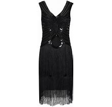 1920'S Dress Great Gatsby Costume Sequin Evening Party Flapper Tassel