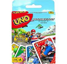 Mattel UNO Game Uno Mario Kart Special Rule Card With Wild Item Box Card