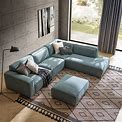 Blue Right Extended Side Chaise Sofa | Jonathan By Castlery