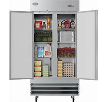 Koolmore 35-Cu Ft Commercial Refrigerator 2 Stainless Steel-Door Reach-In (Stainless Steel) | RIR-2D-SS35C