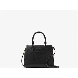 Kate Spade Outlet Madison Saffiano Leather Small Satchel, Black