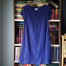 Xhilaration Dresses | Xhilaration Crochet Knee Length Dress | Color: Blue | Size: M