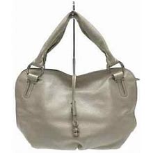 Celine Handbag Silver Leather Plain Height 22 Width 22-36