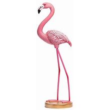 Artconal Pink Flamingo Statue Decoration, Pink Bird Sculpture Home Office Tropical Decoration, Flamingo Bird Art Piece Gifts For Woman (Standing)