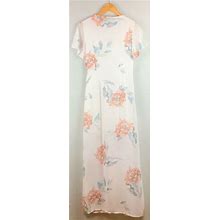 Current Air Whimsical White Floral Maxi Dress Size Xs