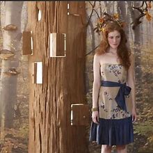 Anthropologie Dresses | Winter Flame Strapless Dress Tabitha Anthropology | Color: Brown | Size: 4