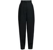 Bottega Veneta Women's Tailored Wide-Leg Wool Pants - Black - Size 4