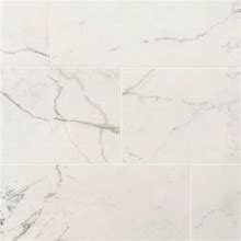 12X24 Polished Carrara Porcelain Wall And Floor Tile - 100 Sq.Ft