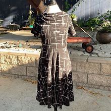 Euc Vintage Flared A Line Dress | Color: Black/White | Size: L